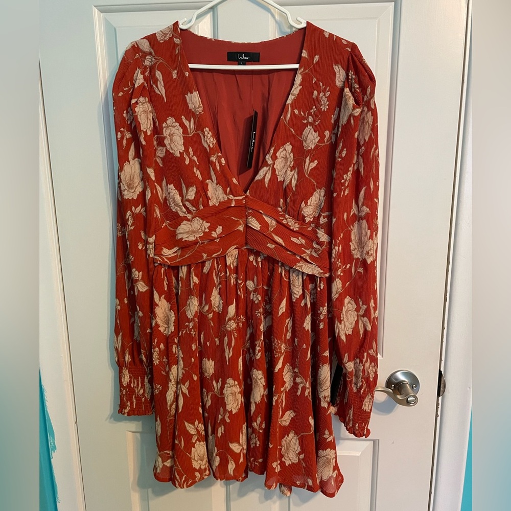 BNWT Red Floral Mini Dress